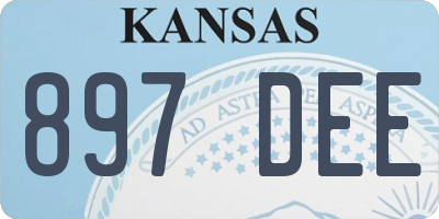 KS license plate 897DEE