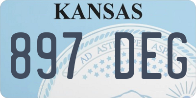 KS license plate 897DEG