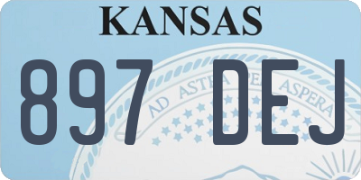KS license plate 897DEJ