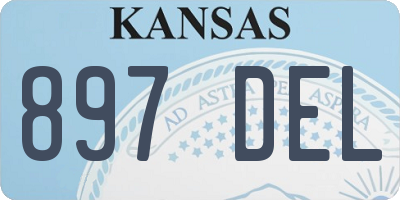 KS license plate 897DEL