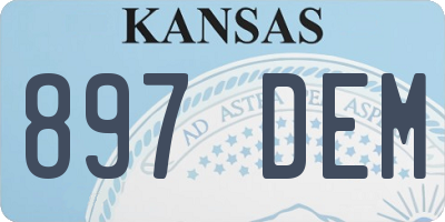 KS license plate 897DEM