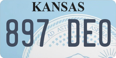 KS license plate 897DEO