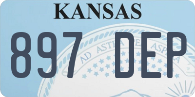 KS license plate 897DEP