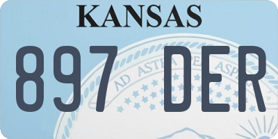 KS license plate 897DER