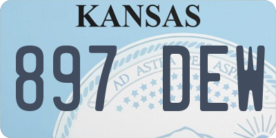 KS license plate 897DEW