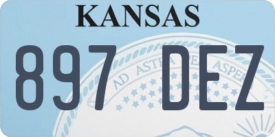 KS license plate 897DEZ