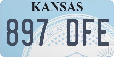 KS license plate 897DFE