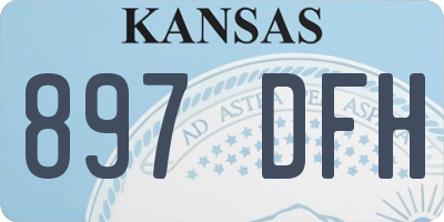 KS license plate 897DFH