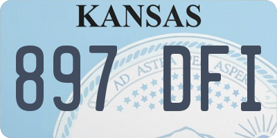 KS license plate 897DFI