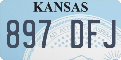 KS license plate 897DFJ