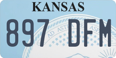 KS license plate 897DFM