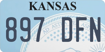 KS license plate 897DFN