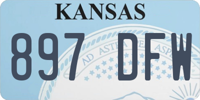 KS license plate 897DFW