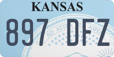 KS license plate 897DFZ