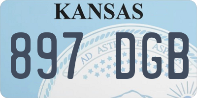 KS license plate 897DGB