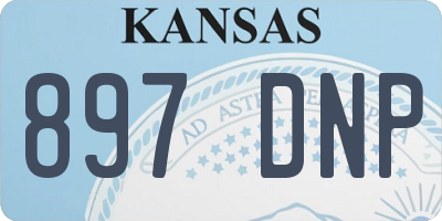 KS license plate 897DNP