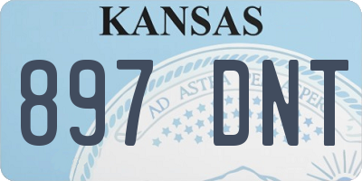 KS license plate 897DNT