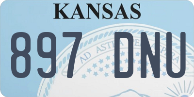 KS license plate 897DNU