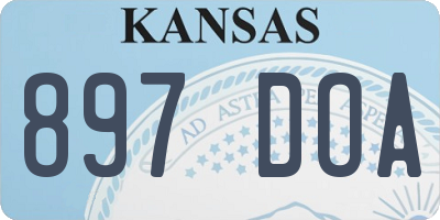 KS license plate 897DOA