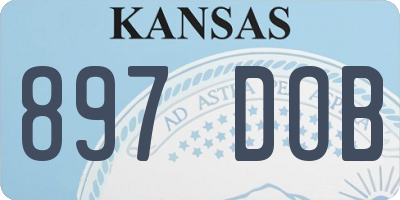 KS license plate 897DOB