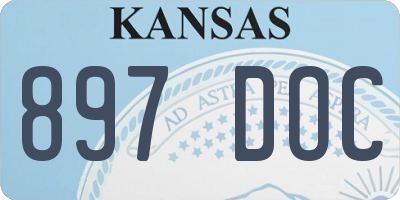KS license plate 897DOC