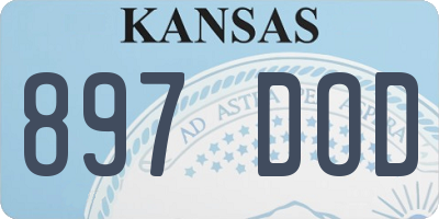KS license plate 897DOD