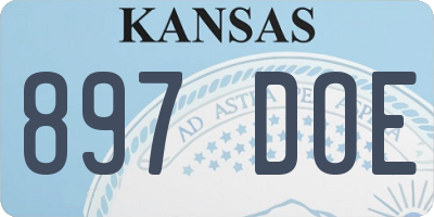 KS license plate 897DOE