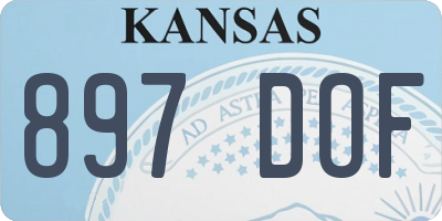 KS license plate 897DOF