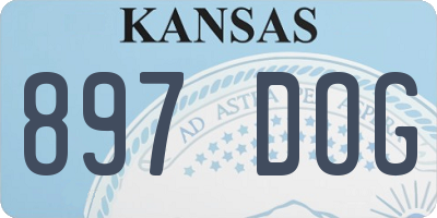 KS license plate 897DOG