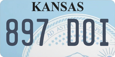 KS license plate 897DOI