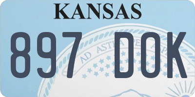 KS license plate 897DOK