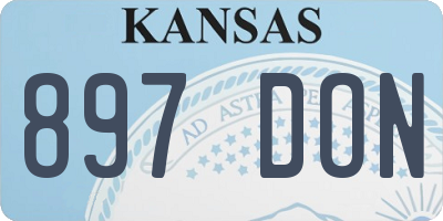 KS license plate 897DON