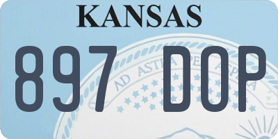KS license plate 897DOP