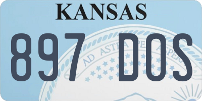 KS license plate 897DOS