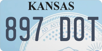 KS license plate 897DOT