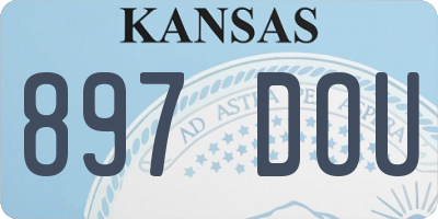 KS license plate 897DOU