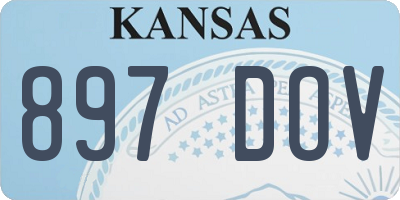 KS license plate 897DOV