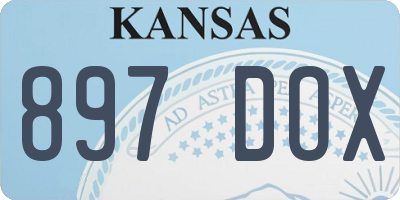 KS license plate 897DOX