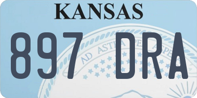 KS license plate 897DRA