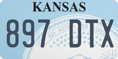KS license plate 897DTX
