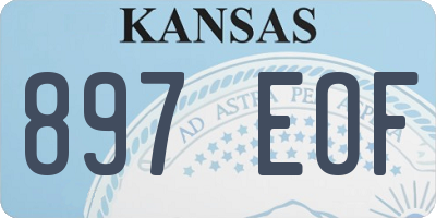 KS license plate 897EOF