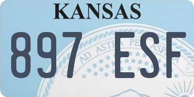 KS license plate 897ESF