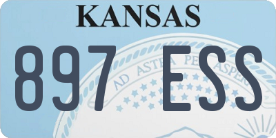 KS license plate 897ESS