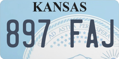 KS license plate 897FAJ