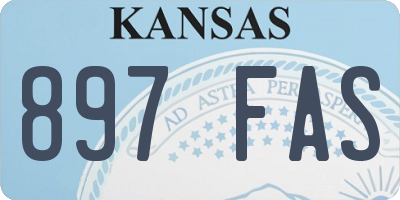 KS license plate 897FAS