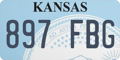 KS license plate 897FBG