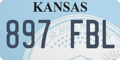 KS license plate 897FBL