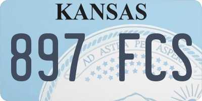 KS license plate 897FCS