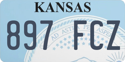 KS license plate 897FCZ
