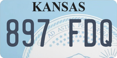 KS license plate 897FDQ